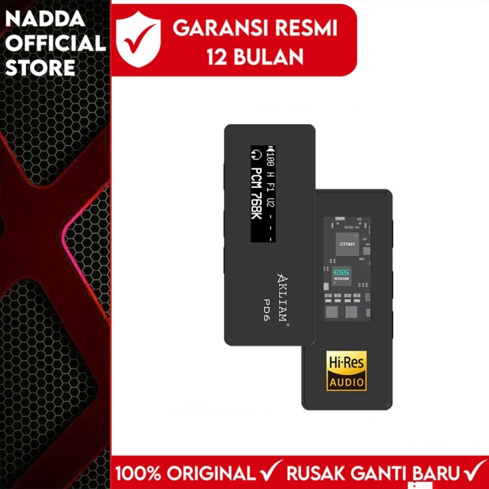 Akliam PD6 ES9039Q2M DAC Chip USB Type C to 3.5mm / 4.4mm Adapter