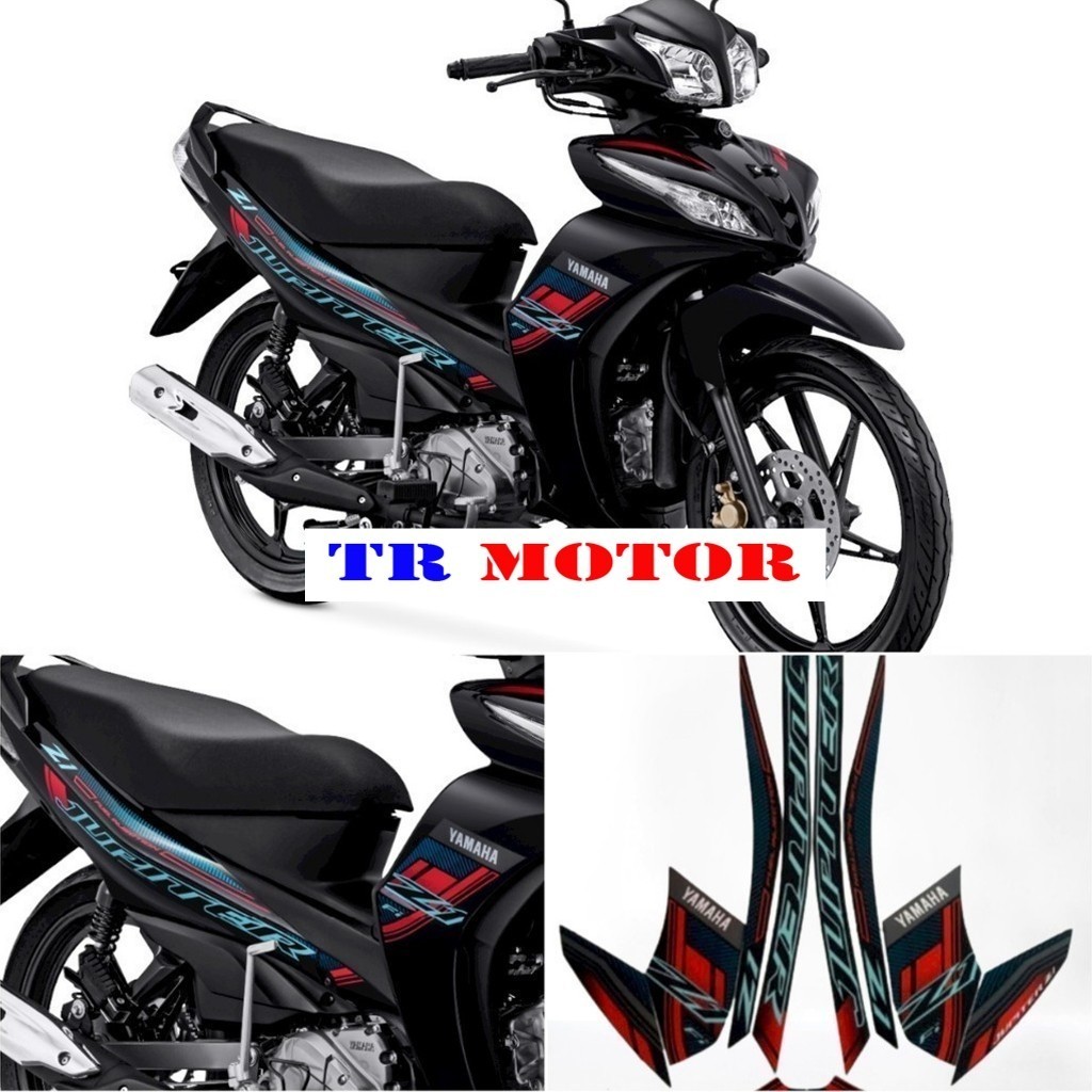 Striping Stiker Polet Motor Yamaha Jupiter z1 Tahun 2023 2024 Warna Full Hitam List Body Standar