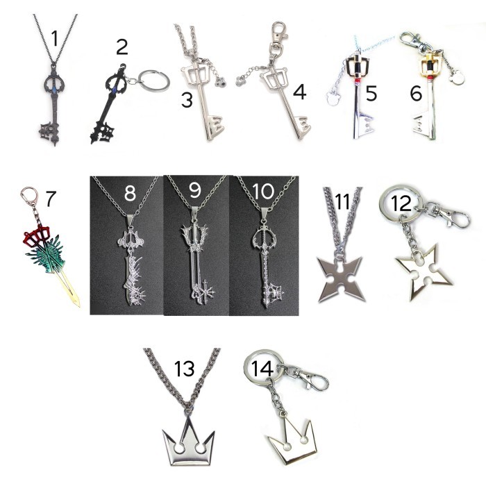 Gantungan kunci keychain game kingdom hearts keyblade oblivion hitam