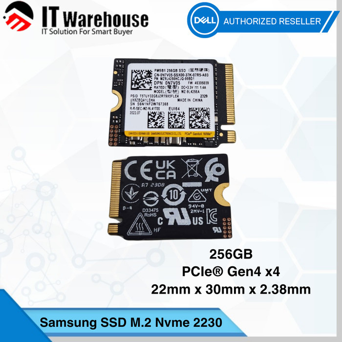 Samsung SSD  NVMe 256 GB - Samsung 2230