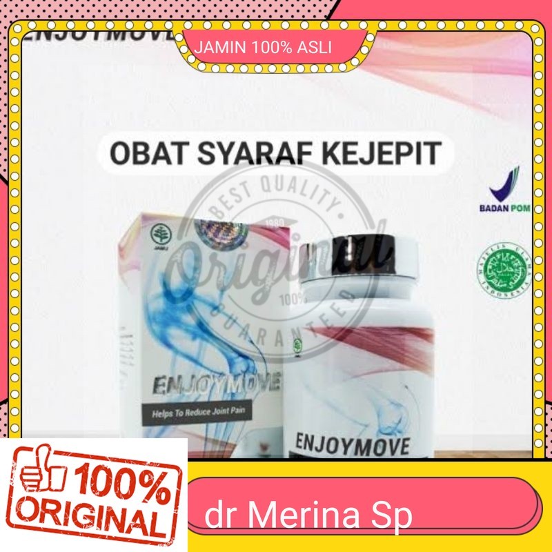 100% ASLI ENJOYMOVE ASLI 100% ORIGINAL OBAT SARAF ATASI SYARAF KEJEPIT NYERI SENDI & REMATIK ORI BPO