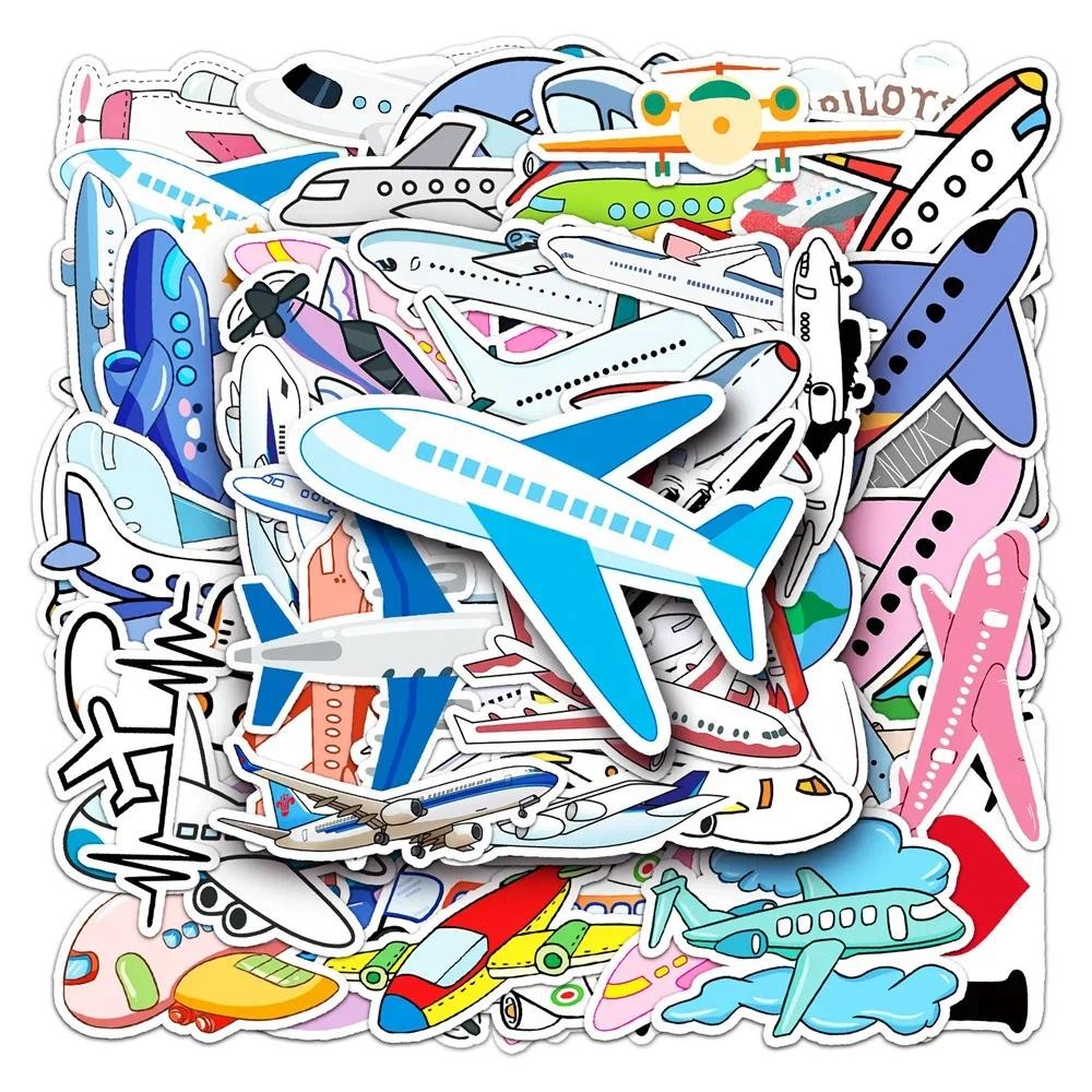 

50PCS Cartoon Airplane Cute Kids Sticker for Toys Luggage Laptop IPad Gift Skateboard Cup Waterproof Sticker