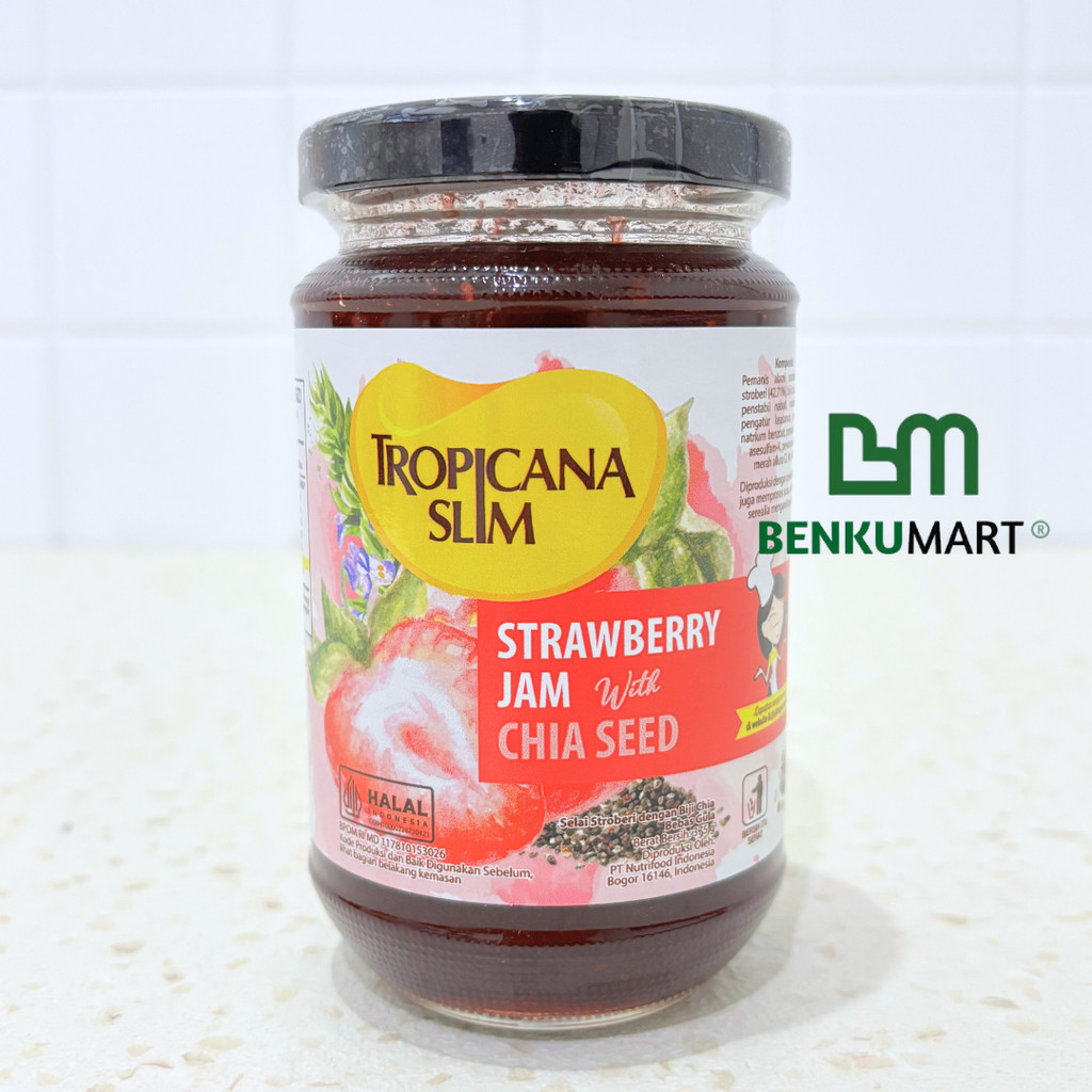 

Tropicana Slim Strawberry Jam with Chia Seed (375 gr) Selai Stroberi Sehat HALAL