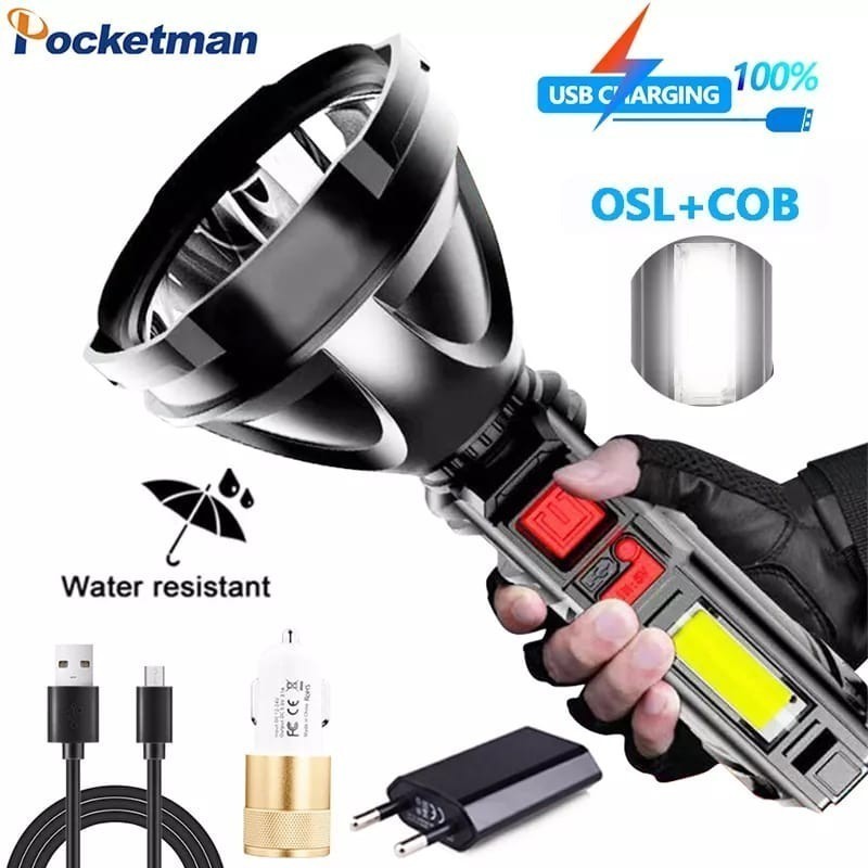 SENTER LED COB 36W SUPER TERANG / SENTER RECHARGEABLE WATERPROOF SUPER TERANG