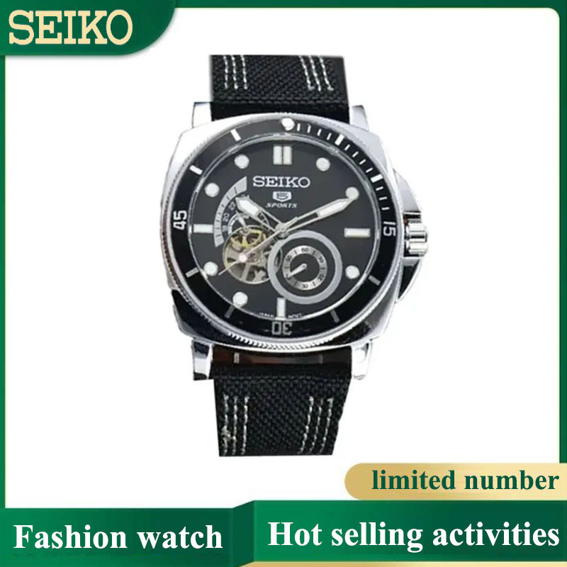 New Original SEIKO 5 Mechanical Watch True Automatic Watch Men's Canvas with Luminous Men's Watch Lu