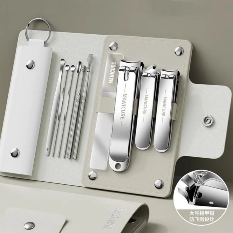 PEMOTONG KUKU GUNTING KUKU SET 10IN1 STAINLESS ORIGINAL | ALAT PEMOTONG KUKU SET MENICURE