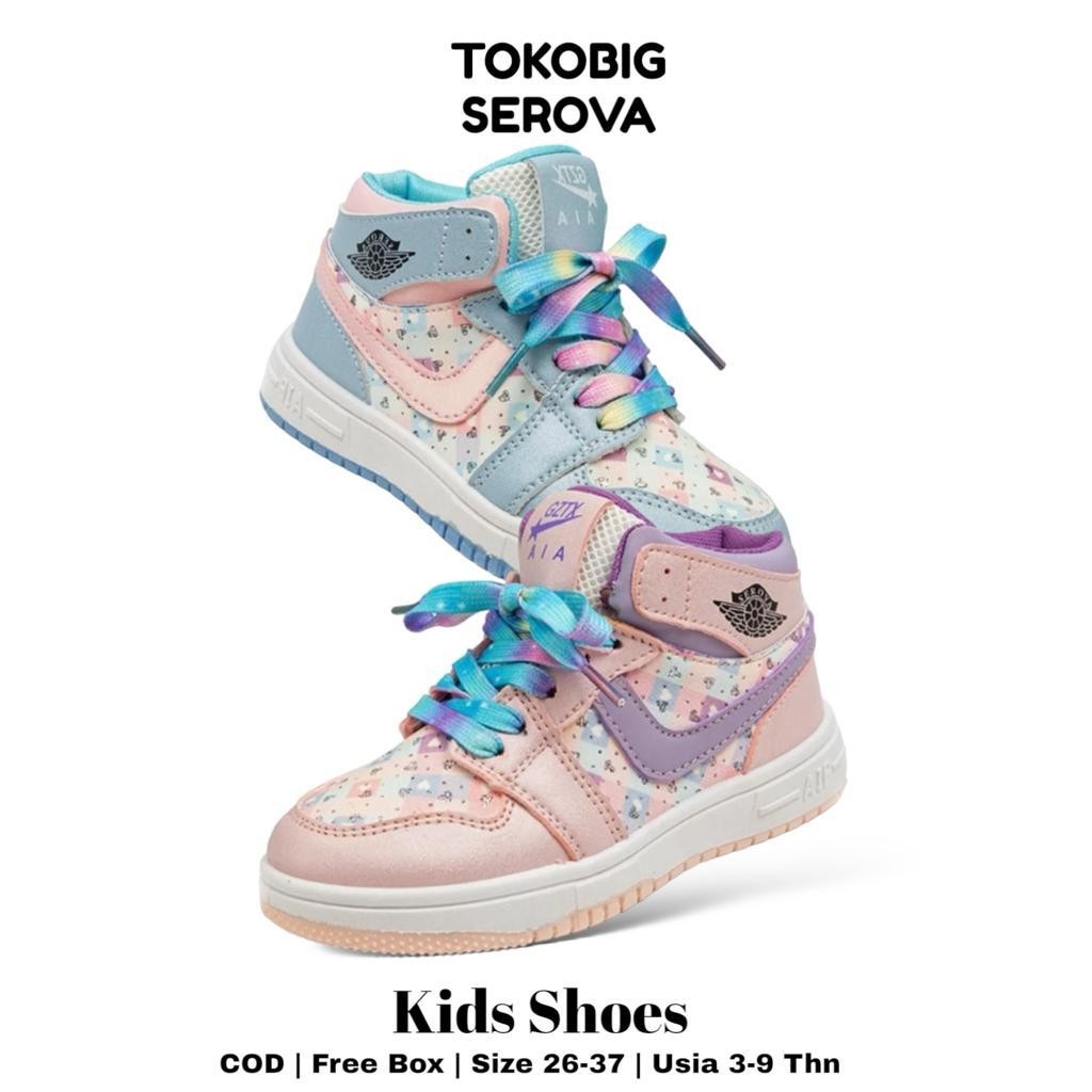 DOMOR_SHOP [Tokobig] Serova Sneaker Sepatu Anak Import Kids Sepatu Anak Perempuan Ukuran 26-37 Usia 