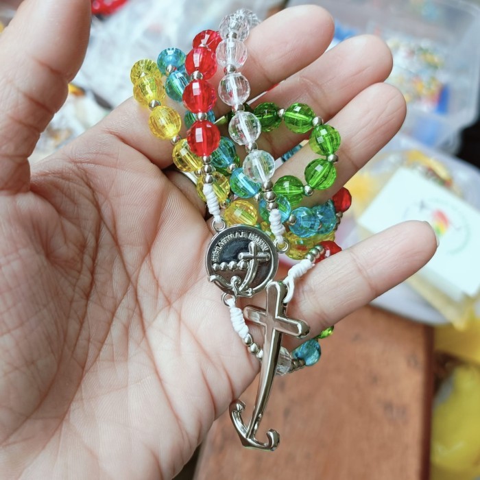 Luce Yubileum kalung Rosario arklirik salib jangkar - Tali BOG