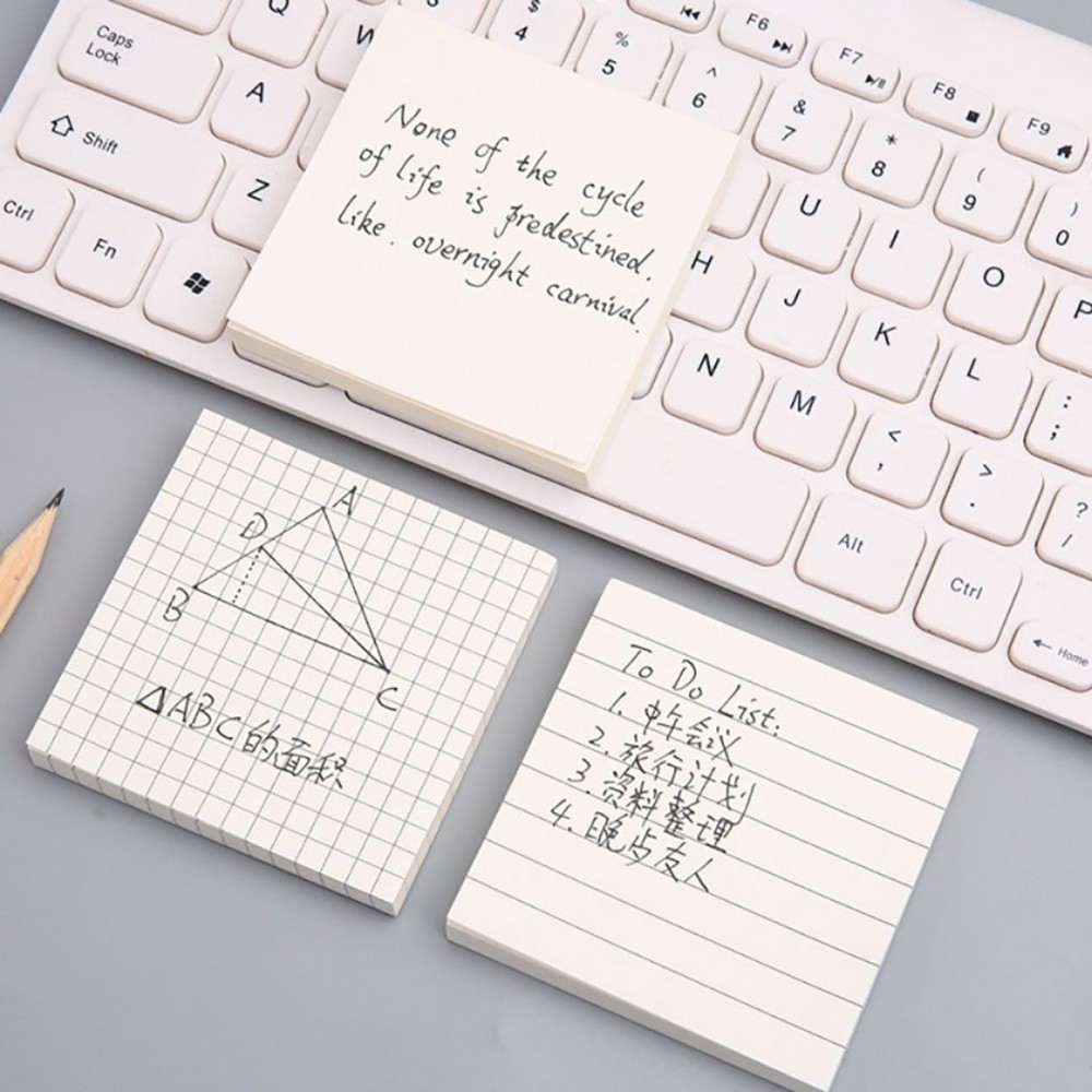 

STICKY NOTE NOTES - MEMO KRAFT PAPER SERIES BROWN WHITE BASIC VINTAGE - KERTAS AESTHETIC H189