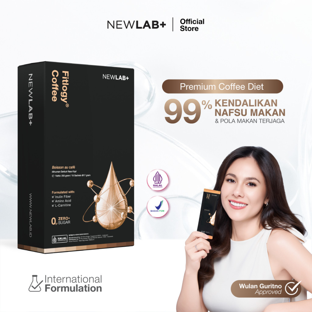 

NEWLAB Fitlogy Coffee | Kopi Sehat untuk Kontrol Berat Badan & Gut Health | L-Karnitin & Garcinia Pelangsing Badan 15 Sachet