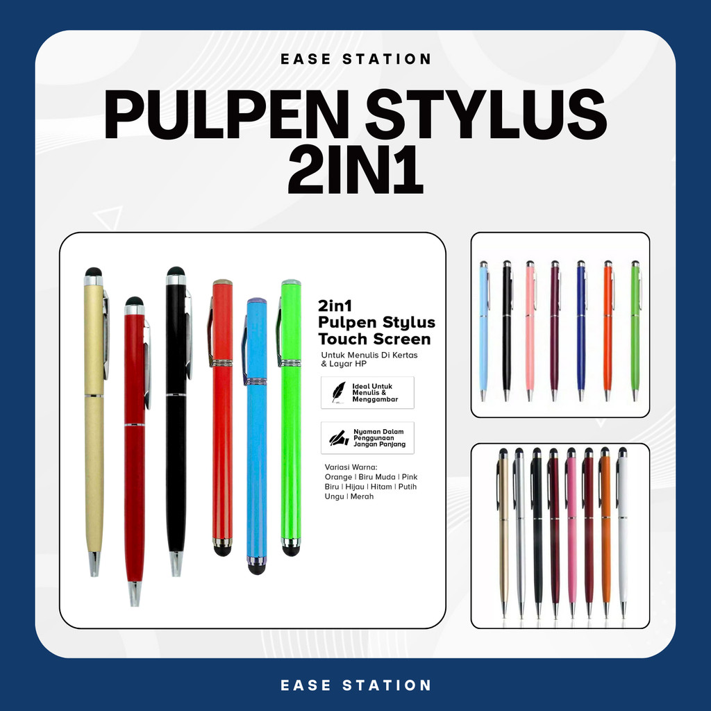 

PULPEN TULIS DAN TOUCH SCREEN SERBAGUNA PEN STYLUS 2 IN 1 PEN FOR SMARTPHOE ANDROID IOS