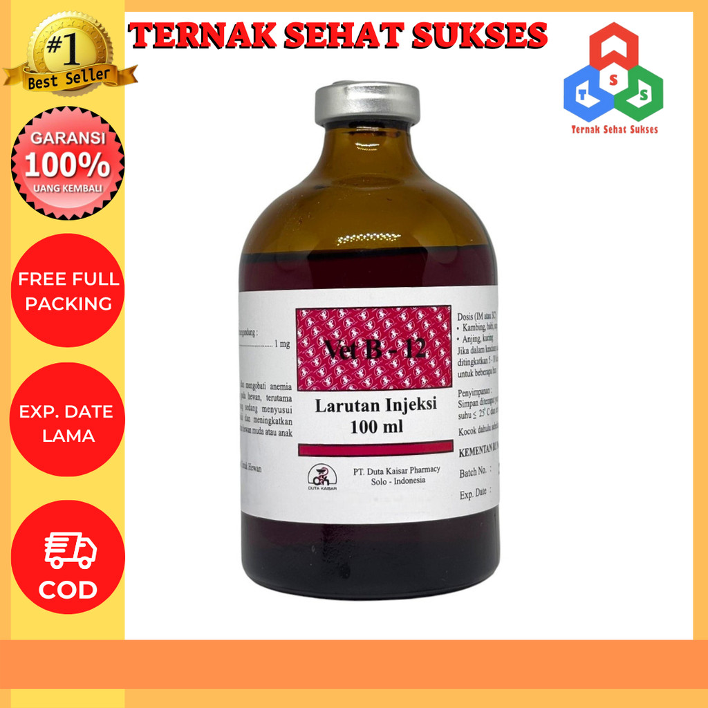VET B12 100 ML DUTA KAISAR VET B-12 100 ML - Vitamin B12 Injeksi TSS1
