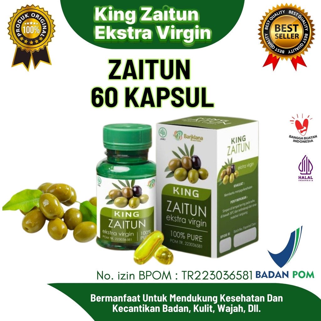 

King Zaitun Extra Virgin Olive Oil 100% Murni isi 60 kapsul