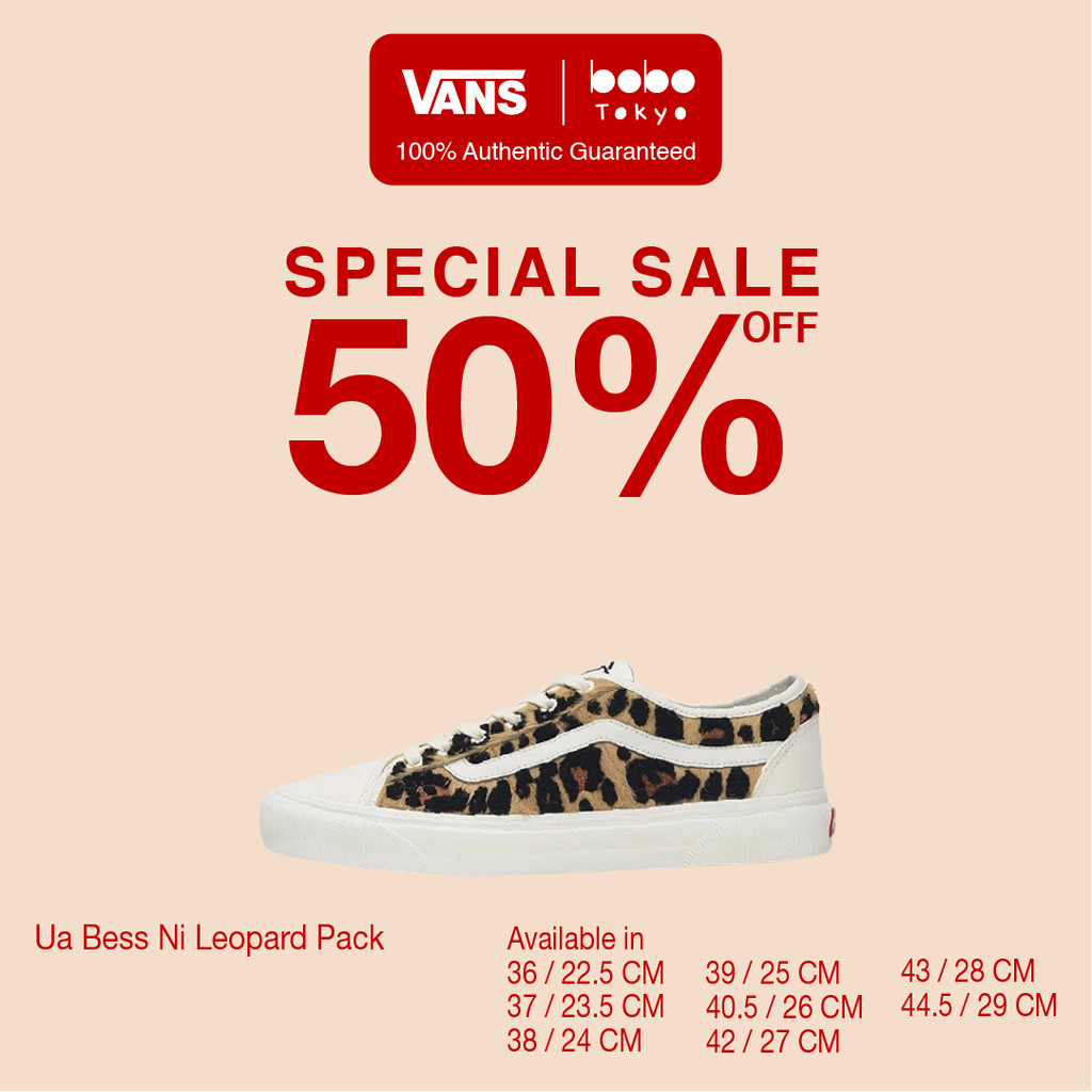 Sepatu VANS ORIGINAL - Ua Bess Ni Leopard Pack
