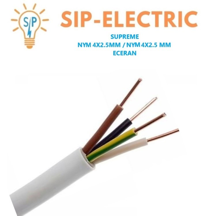 Kabel Supreme Nym 4X2.5 Mm Putih Tunggal Kawat Eceran / Supreme Nym 4X2,5 Mm