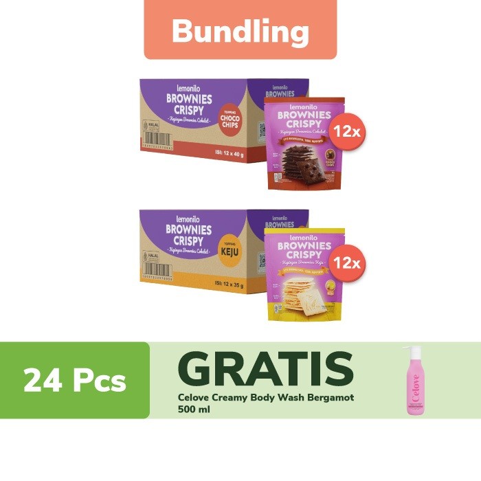 

Lemonilo Paket 2 Dus Lemonilo Brownies Crispy FREE Celove Sabun Cair
