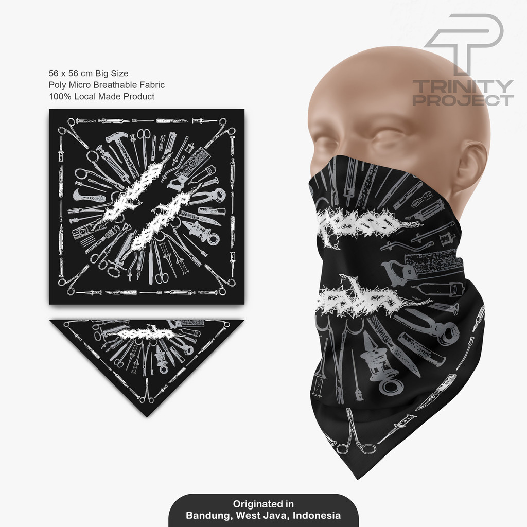Carcass - Bandana /Paisley Masker Scarf /Band Death Metal /Bandana Slayer Unisex /Skena Aksesoris Ou