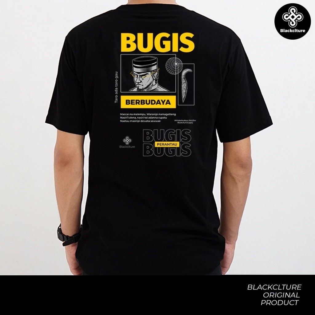 Blackclture Men Shirt Edisi Bugis Budaya / Kaos Makassar / Baju Bugis / Pakaian Pria / Tshirt Keren 