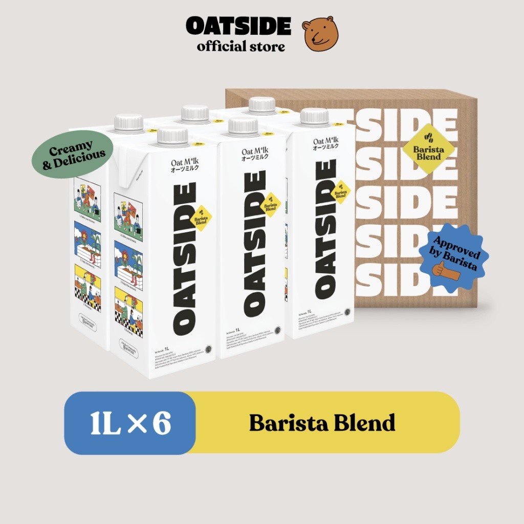 

Oatside Oat Milk Barista Blend 1L (6 Pcs) | Susu Oat