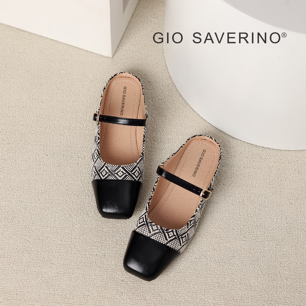 Gio Saverino Sandal Sepatu Wanita Flat Shoes Tulip Korea