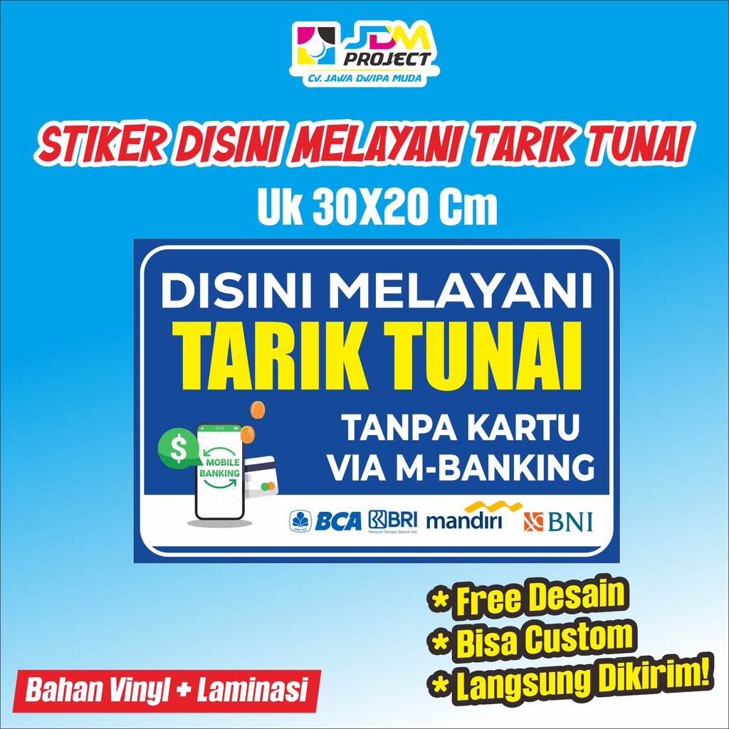 

JDM Project - STIKER / papan akrilik MELAYANI TARIK TUNAI TANPA KARTU