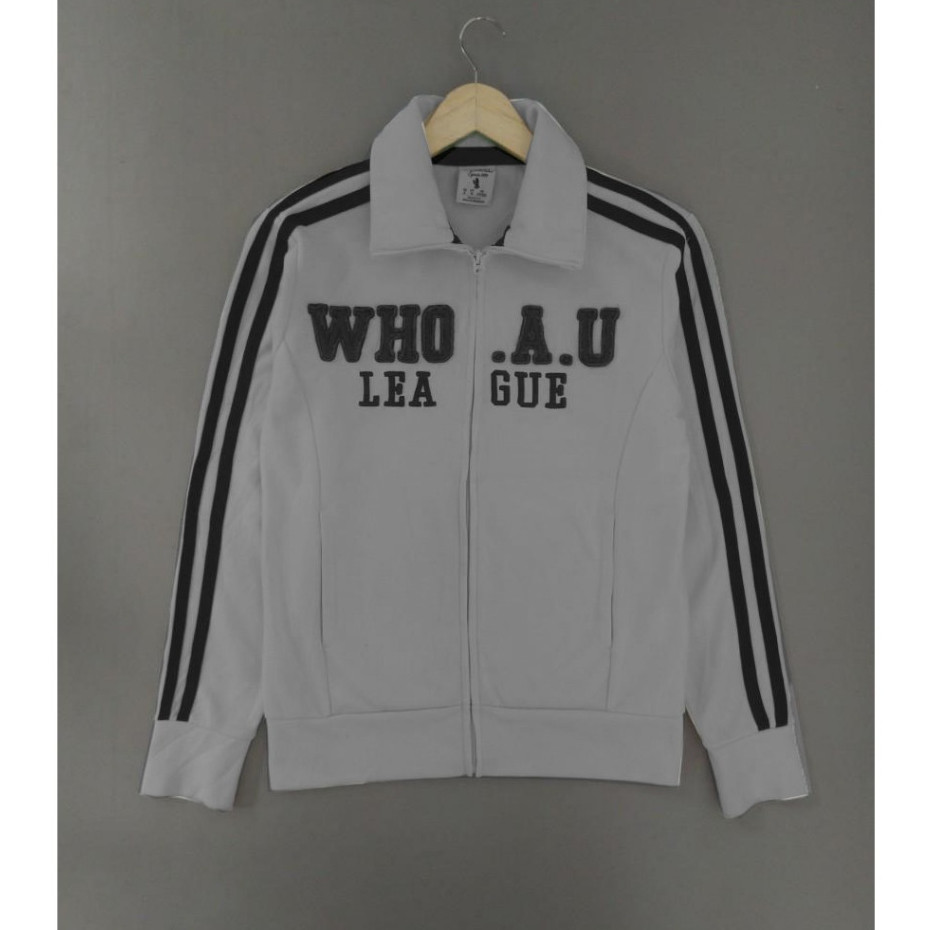 FAGRES_SHOP Jaket STM WHO AU League Tracktop Zipper Pria Wanita / Jaket Who Au Teks Bordir Premium Q