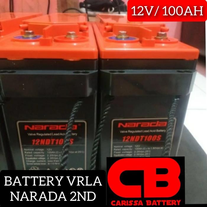 aki vrla Narada 100ah 12v 2nd good battery bergaransi PLTS CARGO