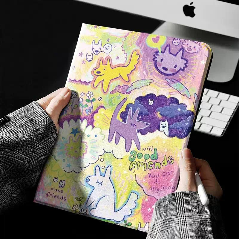 Taman Anjing Warna-Warni case tablet Samsung A8 10.5 inch A9 8.7 inch A9+ 11 inch S6 Lite 10.4 inch 