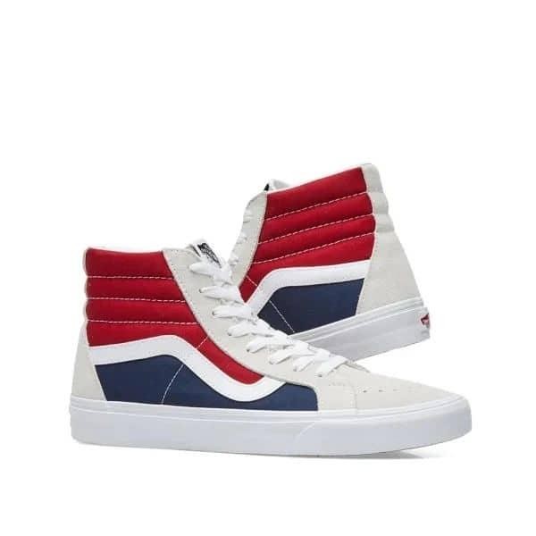 VANS SK8 HI RETRO BLOCK WHITE RED DRESS BLUE PEPSI ORIGINAL