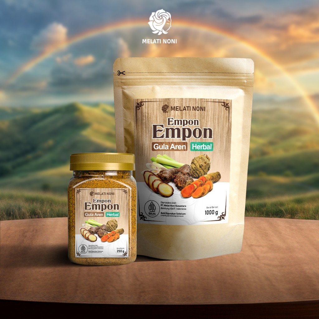 

Empon Empon Jahe Merah Kunyit Temulawak Sereh Lengkuas Gula Aren Bubuk Herbal Melati Noni Original
