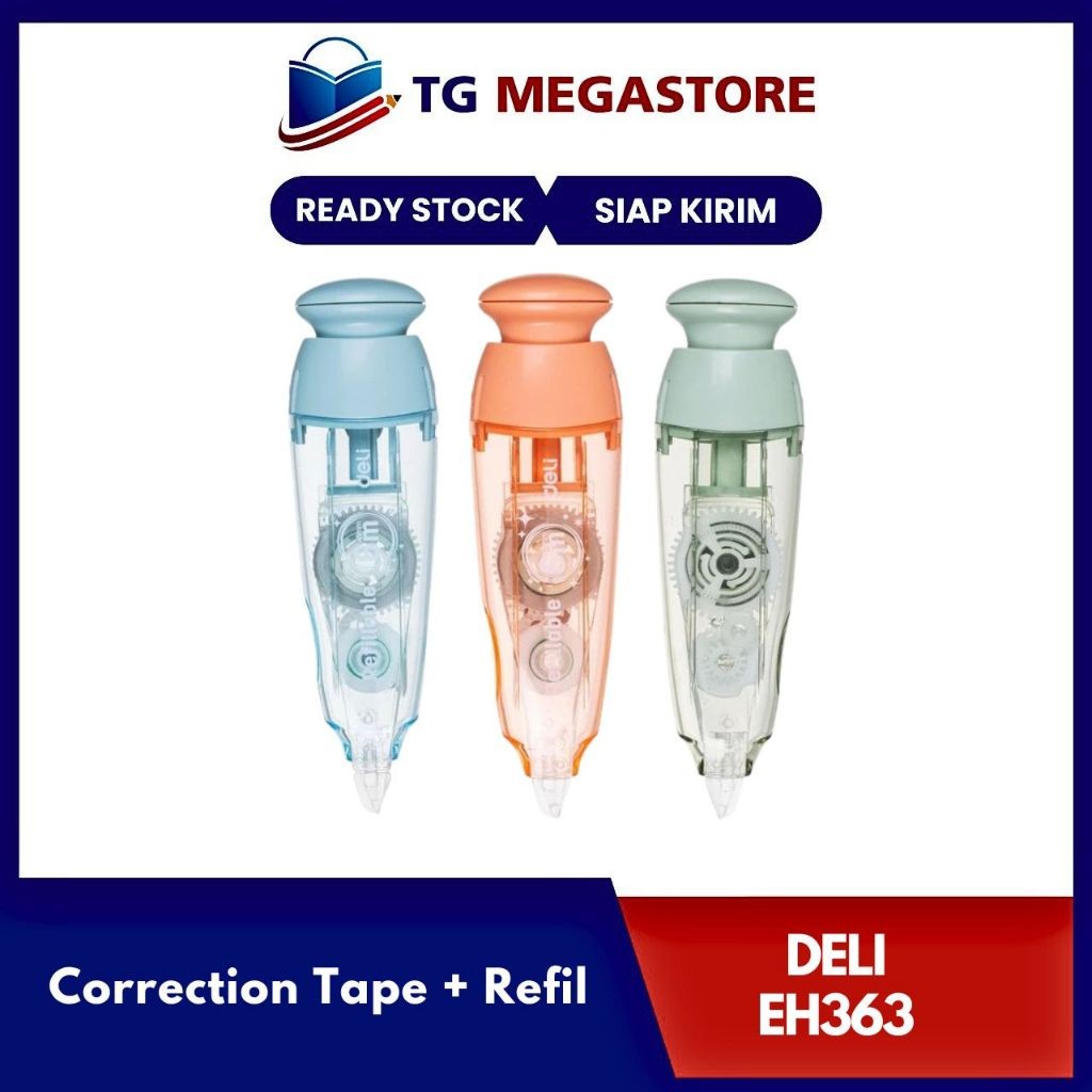 

Correction Tape Deli + Refil 5mm�6m - EH363