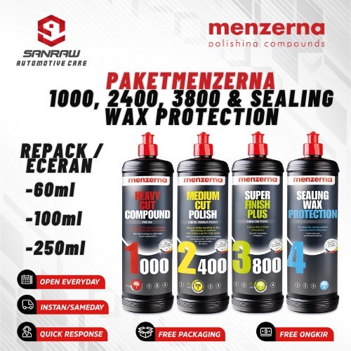 Bundling Paket Poles Menzerna Repack 4 Step 1000 2400 3800 Sealing Wax