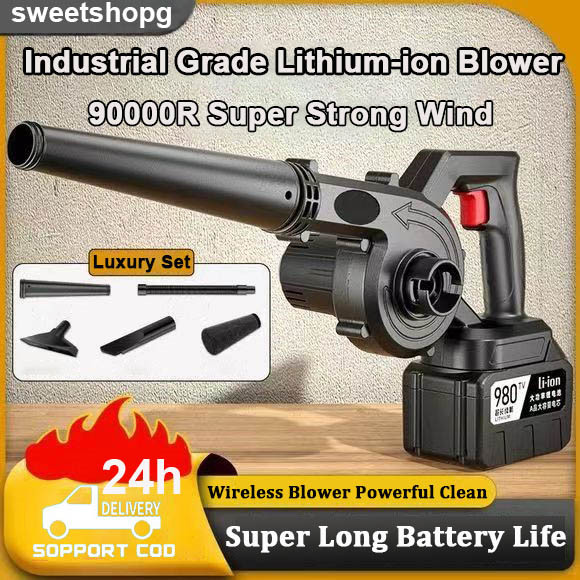 [COD] Mesin Blower Baterai 2 IN 1 Meniup Menghisap Blower Keong Mesin Blower Penghisap Angin Alat Pe