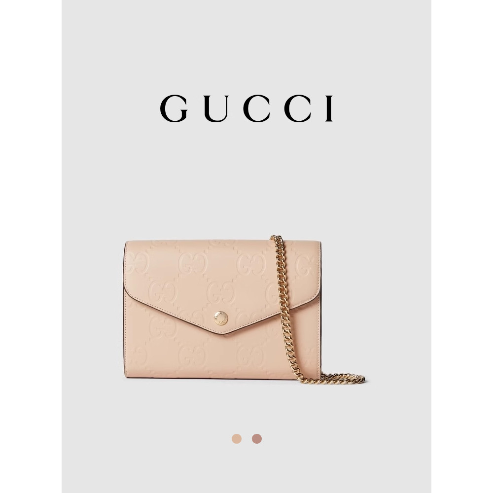 GUCCI tas tas rantai rantai kulit tali dompet bahu tas rantai