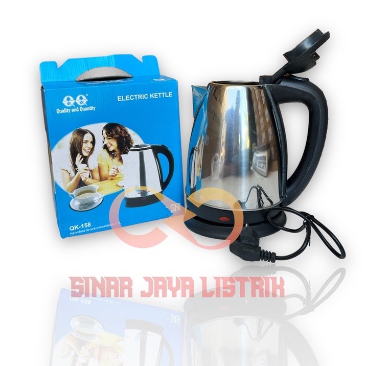 QQ electric kettle/teko 1,5L stainless QK 158