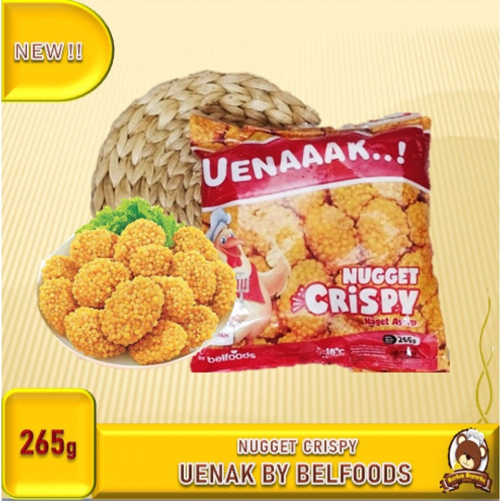 

Uenak Nugget Crispy By Belfoods 265Gr Distributor Frozen Food Murah Bogor