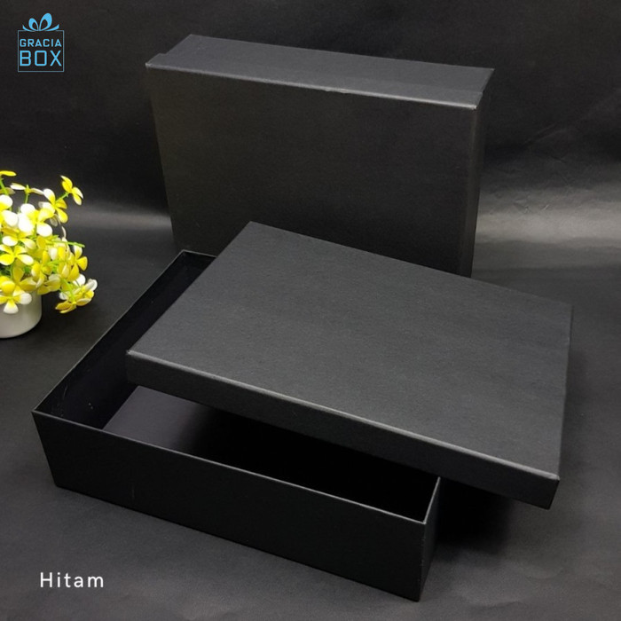 

[Best Seller] BOX SOUVENIR TAHLILAN ukuran 29 cm x 22 cm x 8 cm - Hitam, BOX SAJA
