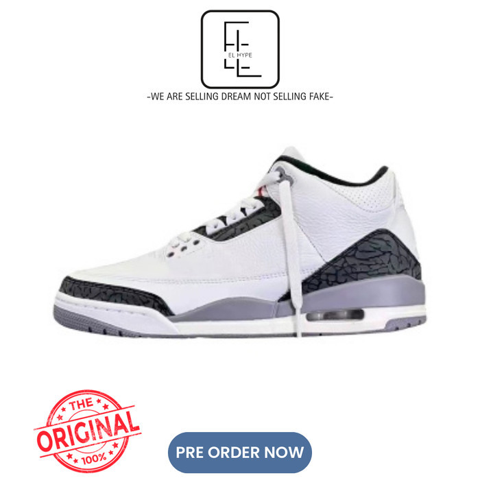 Nike Air Jordan Retro 3 Cement Gray (100% Original) CT8532-106