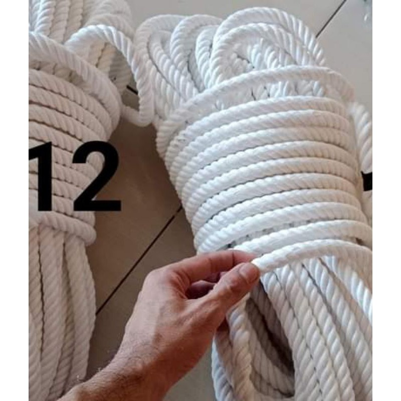 

Tali tambang kain.. warna putih tissu.. no 12mm... panjang 10meter