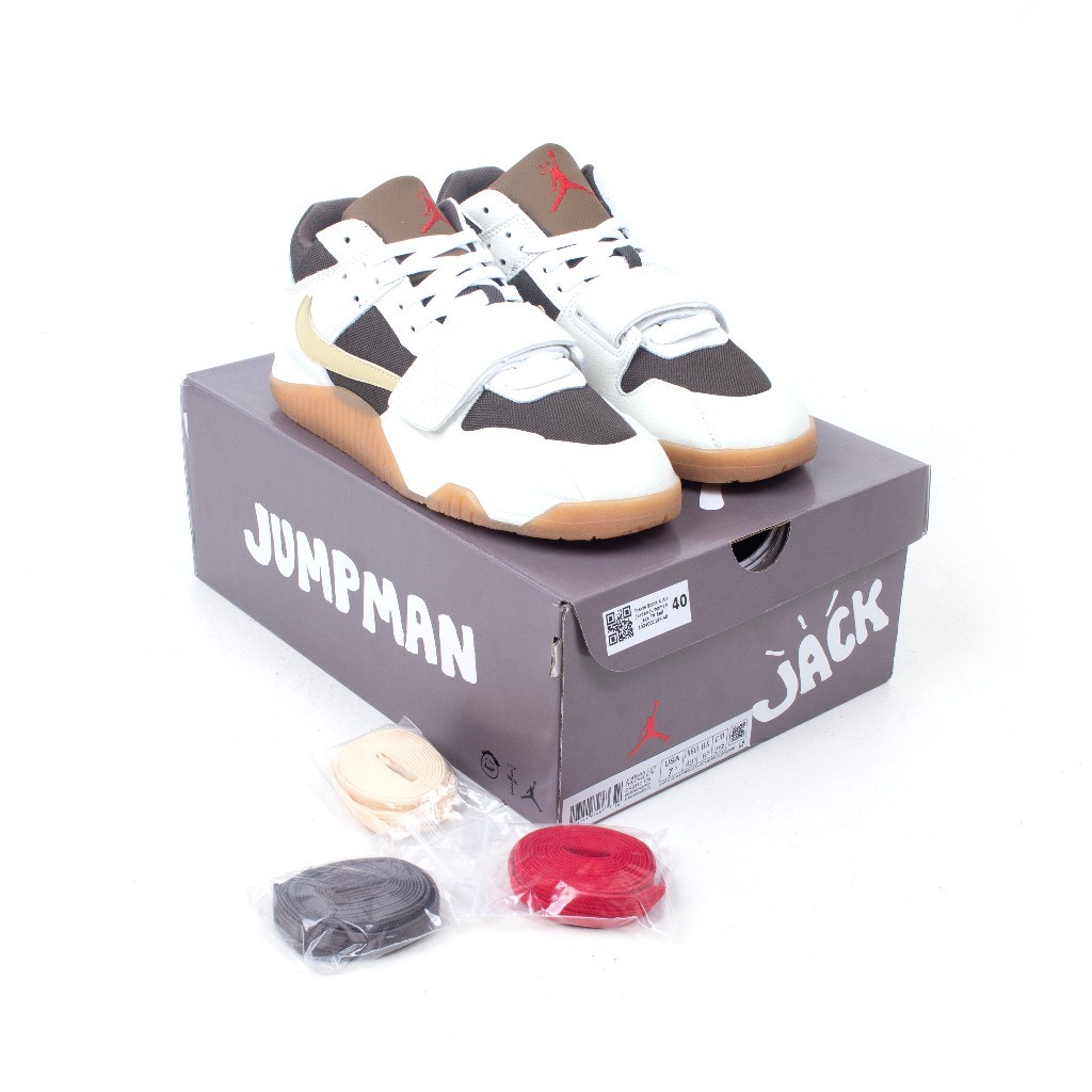 (ZEEZ) Sepatu Travis Scott X Air Jordan Jumpman Jack TR Sail