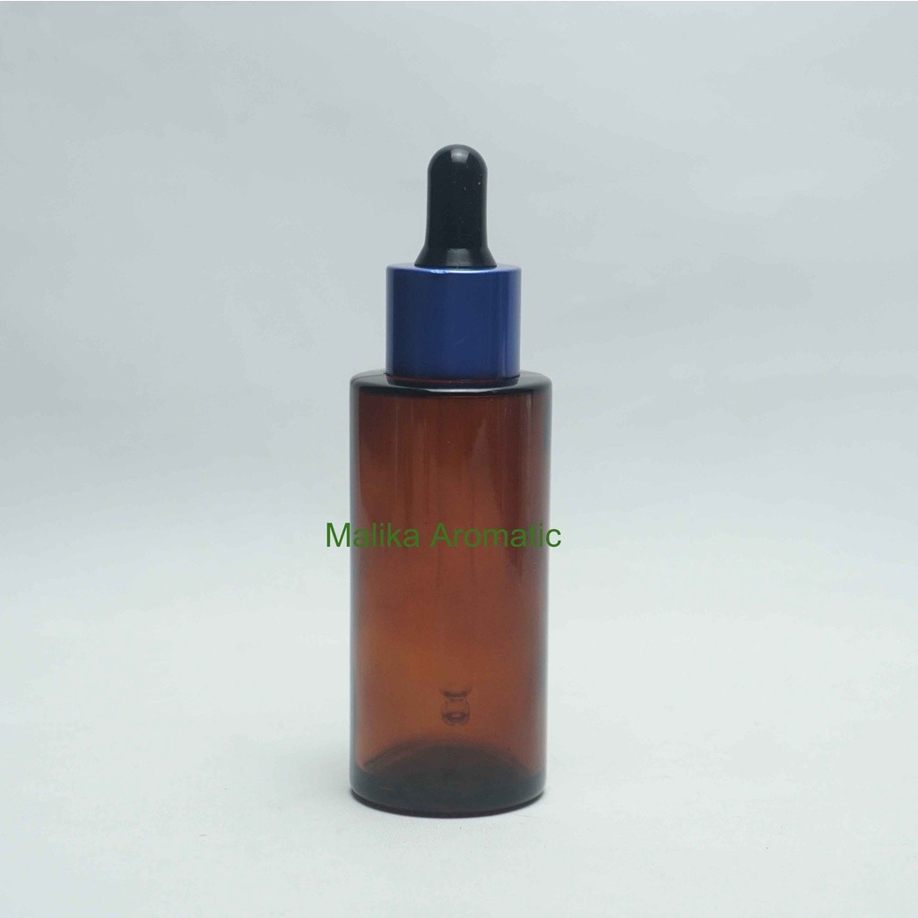 Serum 50 ml RF Amber Original Pipet Biru Chrome / Botol Pipet Karet / Botol Serum / Botol Kaca Kosme