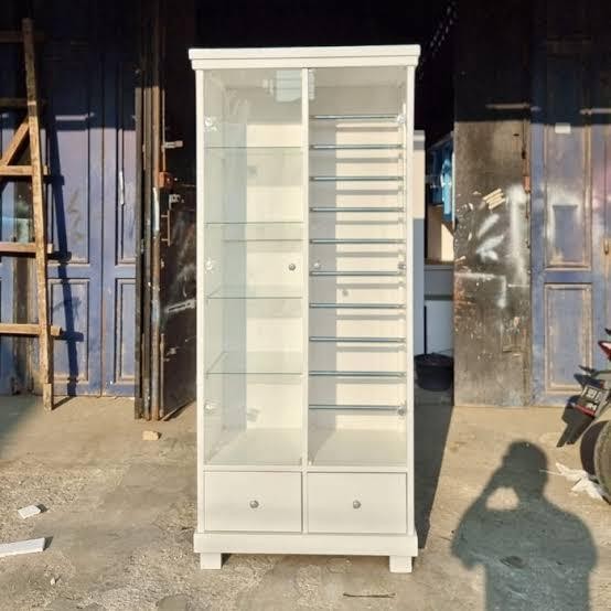 Lemari Tas Kaca lemari pajangan Lemari Hijab Kaca