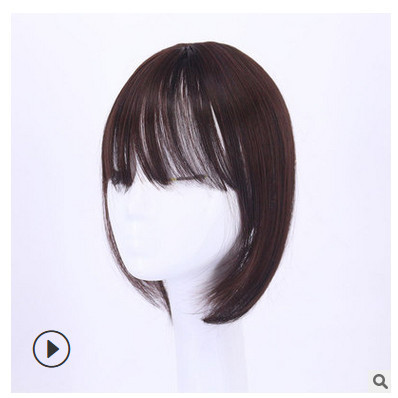 MURAH✨ - Wig Botak - Tempelan Botak Rambut Bagian tengah Berponi - light brown