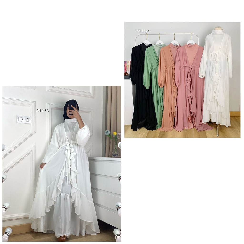 21133 LONG MAXI 2IN1 POLOS PREMIUM WANITA GAMIS 2IN1 POLOS BASIC WANITA INNER SATIN LICIN PREMIUM MO