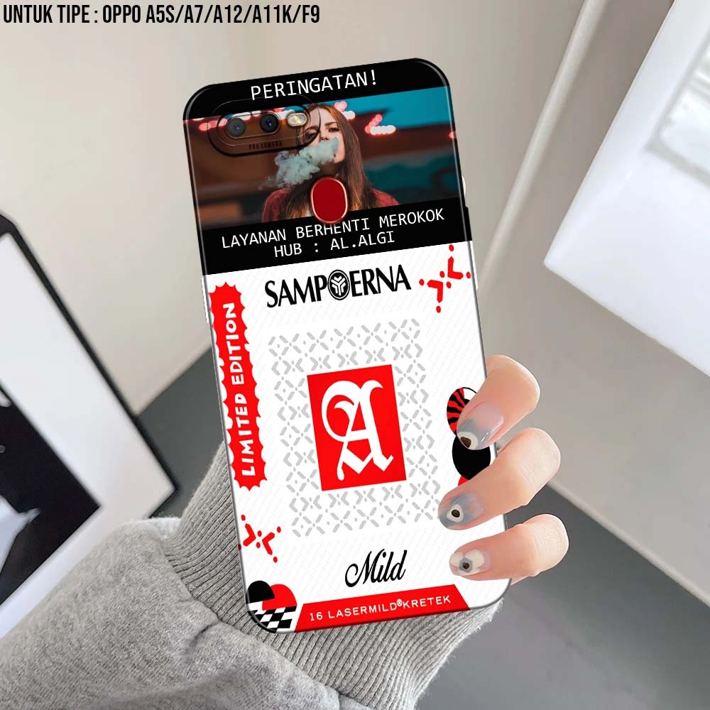 Softcase Untuk Oppo A5s / A7 /A12/ A11k / F9 Case Pro Camera Fashion Smoke Rokok Keren Series Terbar