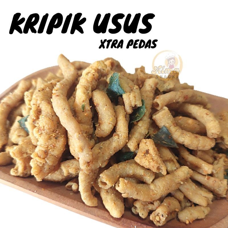 

250gr KRIPIK USUS AYAM KRISPY PEDAS TABURAN DAUN JERUK SNACK KILOAN MURAH ALMA.SNACK