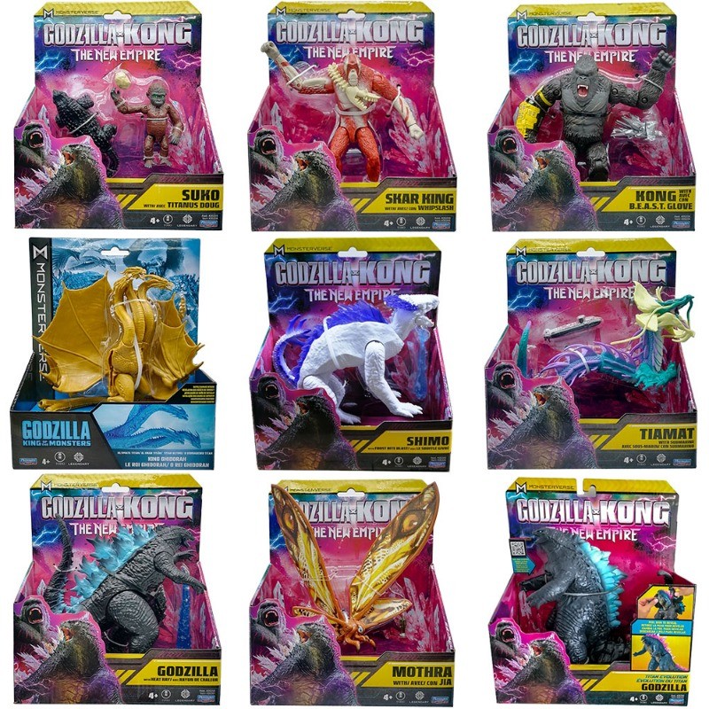 PROMO Playmates Empire Godzilla Vs Kong Action Figure MOTHRA TIAMAT Skar King Shimo Titanus Doug Mod