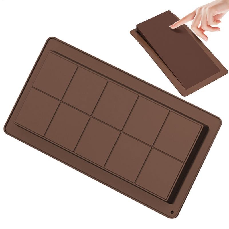 

10 Grids Chocolate Bar Silicone Mold Candy Chocolate Bar Mold Rectangle Chocolate Bar Break Apart Candy Bar Molds
