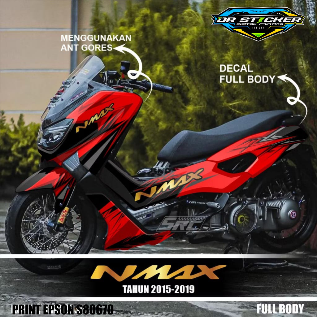 DECAL NMAX 2015-2019 FULL BODY - DECAL CUSTOM NMAX 2015-2019