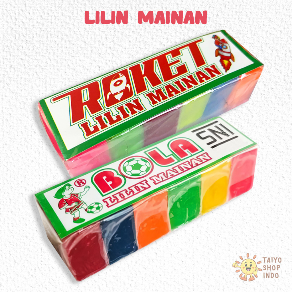 TAIYO Mainan Anak Jadul Lilin Malam Plastisin DIY Merk Bola Edukasi Sensory Motorik [AM]